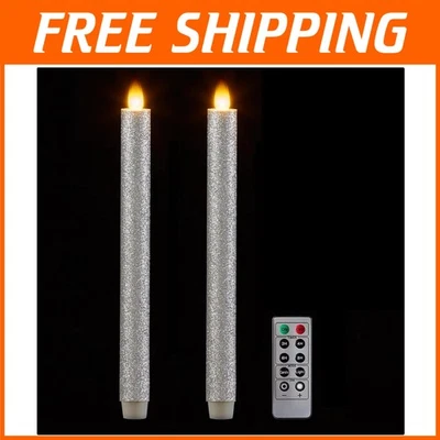 电池供电无焰锥形蜡烛-3D移动火焰 — 第 1/4 张图片