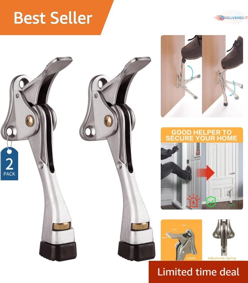 Door Stopper Kickdown Stop Tip With One Touch Adjustable 4 Inch 2 Pack Gotega