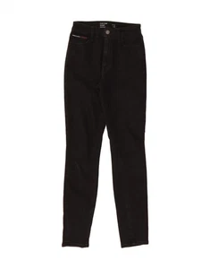 TOMMY HILFIGER Womens Santana High Rise Skinny Jeans W25 L30 Black Cotton BY04 - Picture 1 of 3