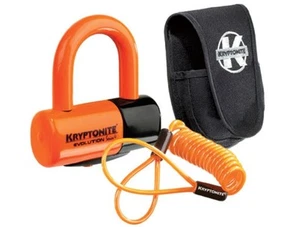 Kryptonite 999591 Evolution Series 4 Disc Lock - Orange with Pouch and Reminder - Picture 1 of 3