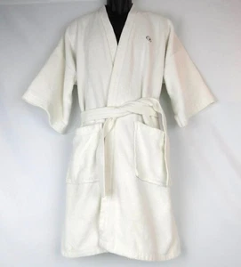 DUNDEE Terry Velour Robe One Size Wrap Around Terry Cloth VNTG Bluebird Logo - Picture 1 of 5