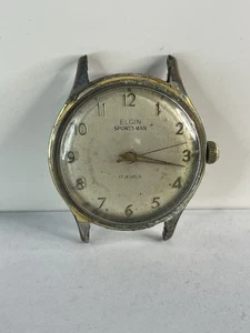 Vintage Elgin Sportsman Gold Plated Wristwatch, Needs Service - Picture 1 of 11