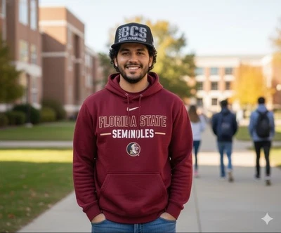 Nike Florida State FSU Seminoles Championship 2014 BCS Snapback Hat Cap Gray - Image 1 of 4