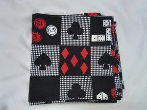 6 SET LOT CLOTH DRINK NAPKINS VINTAGE BARWARE PLAYING CARDS DICE ROULETTE GAMBLE - Picture 1 of 17