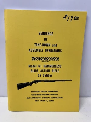 Winchester model 61 Hammerless manual approved by Winchester 35 yrs ago - Image 1 of 4