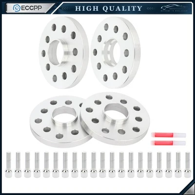 4 Pcs 17mm 5x100 or 5x112 Hub Centric Wheel Spacers 14x1.5 For Audi Volkswagen - Image 1 of 4