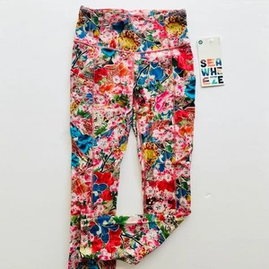 Lululemon 2018 Seawheeze RARO NUOVO F&F Run Tight taglia 4 fiori multi - Foto 1 di 6
