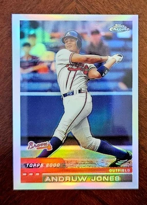 2000 Topps Chrome REFRACTOR Andruw Jones #440  - Image 1 of 4