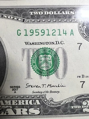 December 14, 1959 (G 19591214 A) BIRTHDAY Note $2 Two Dollar Bill *UNC* - Image 1 of 3