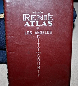 1958 Renie Atlas of Los Angeles Ca. Full Color City &n County 15th Edition - Picture 1 of 6