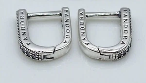 Pandora U Shape Hoop Earrings Ale S925 - Picture 1 of 3