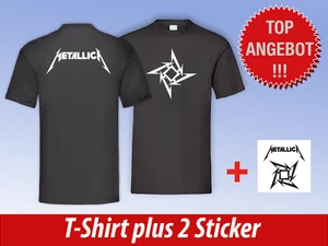 Metallica T-Shirt Kurzarm Farb-/Größenauswahl plus 2 Sticker gratis - Bild 1 von 2