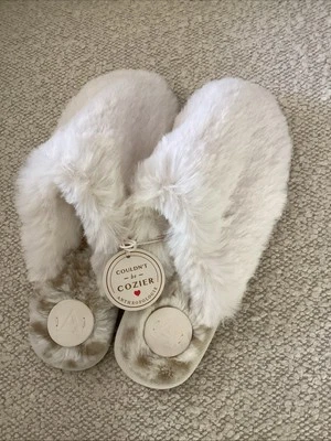 NEW Anthropologie Couldn’t Be Cozier  Women’s Faux Fur Slippers Size S 6/7 - Image 1 of 3