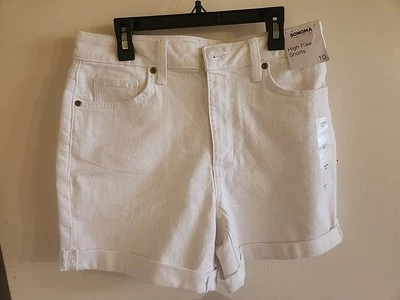 Женские шорты Jean Sonoma белый джинсовой ткани с манжетами кромки повседневный размер 10 - Изображение 1 из 3