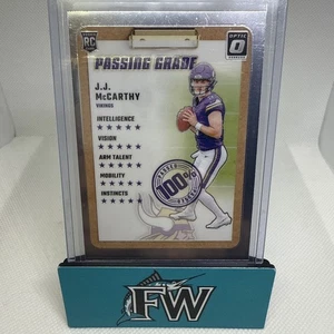 2024 Panini Donruss Optic JJ McCarthy Passing Grade RC #6 Rookie Vikings - Picture 1 of 2
