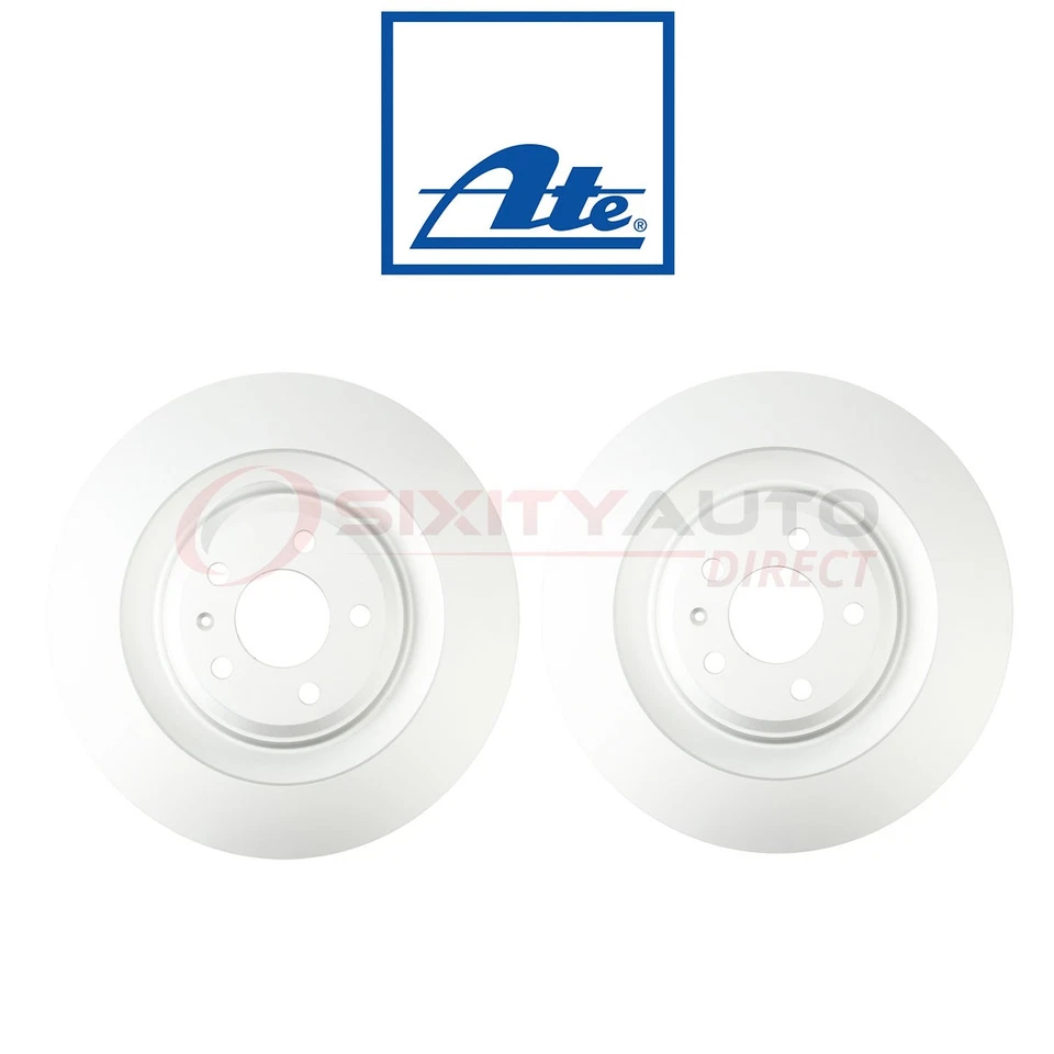 2 pc ATE Rear Disc Brake Rotor for 2013-2018 Audi S8 - Braking Tire Stopping nc Foto 1 de 4