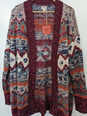 Nuevo con etiquetas Suéter para mujer Mossimo Supply Co. Cárdigan frente abierto multicolor - talla 3XL Foto 1 de 4