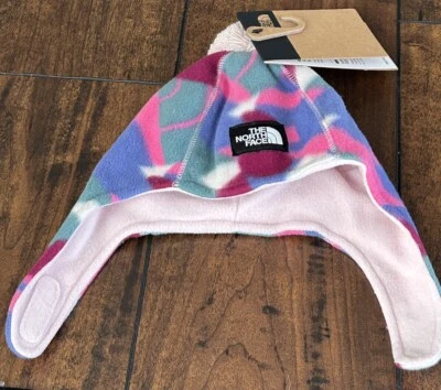 Sombrero The North Face Bebé Niña Rosa Multi Glaciar Oreja Talla 0/6M Nuevo con Etiquetas Foto 1 de 4
