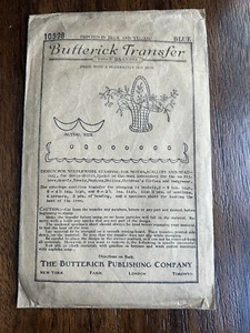 Butterick Transfer mit Anleitung 1940er Jahre Marie Ashley komplette Blumenkörbe - Bild 1 von 3