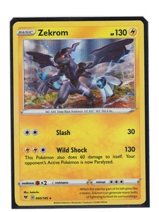 Tarjeta Pokémon Zekrom Vivid Voltage Cosmo Holo Rara 060/185 Casi Como Nueva 2020 - Imagen 1 de 2
