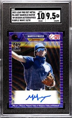2021 Leaf Pro Set Metal Marcelo Mayer PURPLE WAVE /20 SGC 9.5 w/10 AUTO - Image 1 of 2