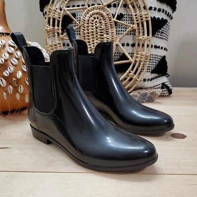 Sam Edelman Women's 10M/40 Tinsley Rain Short Boots Waterproof Glossy Rubber  - Image 1 of 4