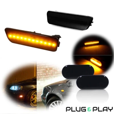 4X For VW MK4 Golf GTI R32 Jetta Amber LED Front Bumper Side Marker Lights Lamps - Image 1 of 4