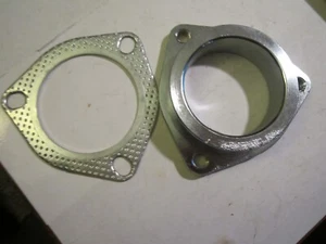 FMR PERFORMANCE 2.5", 3 BOLT STAINLESS STEEL THREADED EXHAUST FLANGE W/GASKET - Foto 1 di 3