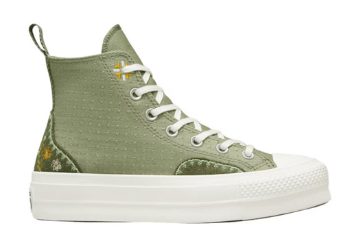 NUOVO Donna CONVERSE CTAS Piattaforma Sollevabile Alta Ricamo Autunno A05069C TAGLIA 6 5