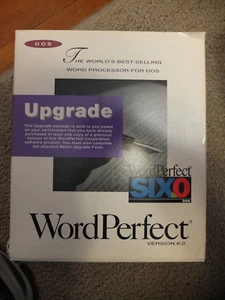 Word Perfect Version 6.0 upgrade Word Processor Software Vintage DOS - Picture 1 of 9