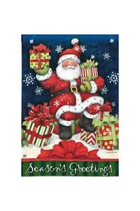 BREEZE ART Premium 28" x 40" Home Flag SANTA'S GIFTS Artwork by SUSAN WINGET - Picture 1 of 4