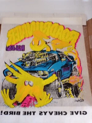 Винтажная футболка Roach 1970-е Muscle Plymouth ROADRUNNER Rules Iron-On Transfer - Изображение 1 из 2