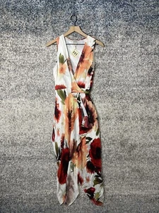 Haute Hippie Rose Print Handkerchief Hem Dress Size XS Multicolor Wrap Dress - Picture 1 of 11
