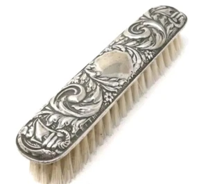 Antique Solid silver Vanity Grooming Brash VGC C 1819 - Picture 1 of 9