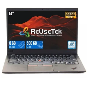 Lenovo ThinkPad X1 Carbon 7th Gen 14" Intel i5-8265U 8GB RAM 500GB SSD Win 11P - Picture 1 of 18