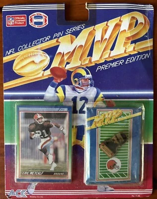 1990 Eric Metcalf - Browns, Score MVP Premium Edition NFL Collector Pin Series  - Image 1 of 2