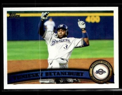 2011 Topps Update #US276 Yuniesky Betancourt Card Milwaukee Brewers - Image 1 of 2