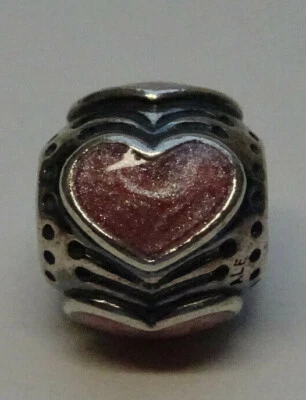 Original Pandora Element 790591EN28 925 Silber Charms Herzblatt Nr. 62 - Bild 1 von 2