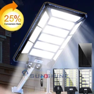Commercial 11000W 8700W Outdoor Dusk to Dawn Solar Street Light Road Area Lamp - Picture 1 of 106
