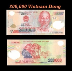 200,000 Vietnam Dong - 200000 UNC Vietnamese Dong Banknote! Viet Nam Vietmanese - Picture 1 of 4