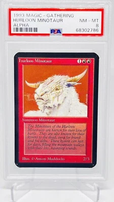 MTG - Graded Alpha - Hurloon Minotaur PSA 8 MINT-NM 1993 Vintage Magic - Image 1 of 2