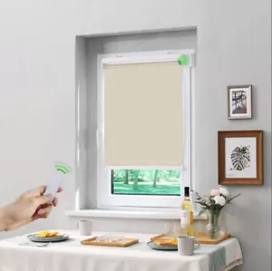 Elektrisches Verdunklungsrollo 105x150 Beige Grandekor - Bild 1 von 2
