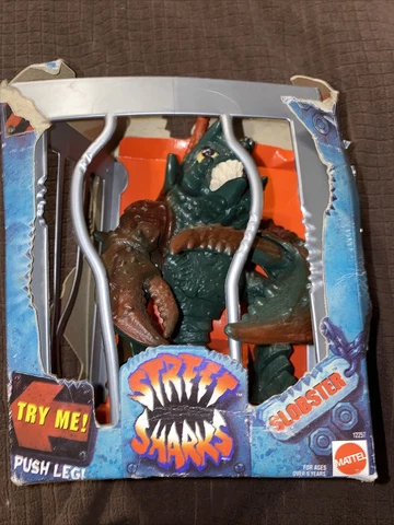 STREET SHARKS 1994 Slobster 5” Action Figure Mattel hard to find, damaged box Cover