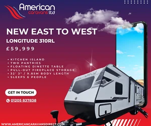 2025 New EAST TO WEST Longitude 310RL 1 Bedroom 2 Slide Out American Caravan RV - Picture 1 of 24