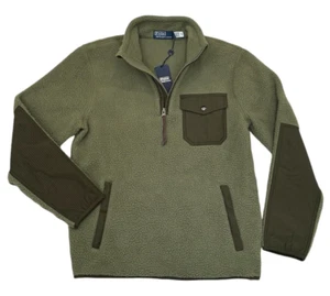 248 $ Polo Ralph Lauren Fleece 1/4 Reißverschluss Jacke Fleece Sweatshirt Pullover Mantel S - Bild 1 von 11