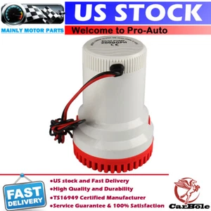 2000GPH 12V Electric Marine Plumbing Submersible Bilge Pump for Boat 1-1/8" Hose - Picture 1 of 15