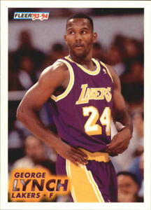 1993-94 Fleer Los Angeles Lakers Basketball Card #314 George Lynch Rookie