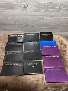 1973, 74, 75, 76, 77, 78, 79, 80, 82, 83, 85, 86, 88 U.S. Mint PROOF 13 Sets - Picture 1 of 20