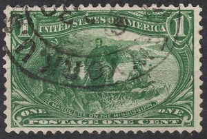 #285 SG291 1898 1 centesimo FRANCOBOLLO USA Trans-Mississippi Esposizione Filatelica Emissione - Foto 1 di 2