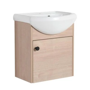 Easy Assembly Small Size 18 Inch Vanity With Ceramic Sink Wall Mounting Furnitur - Picture 1 of 11